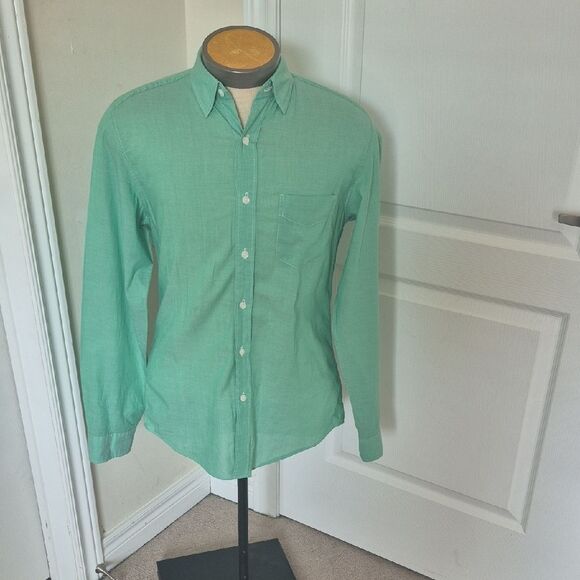 J. Crew Men's Mint Green Casual Button-Down Shirt - Picture 4 of 16